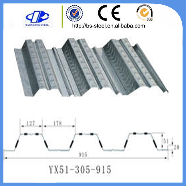 Zinc Coated Deck Sheet for Floor Galvanized Corrugated Steel Plate