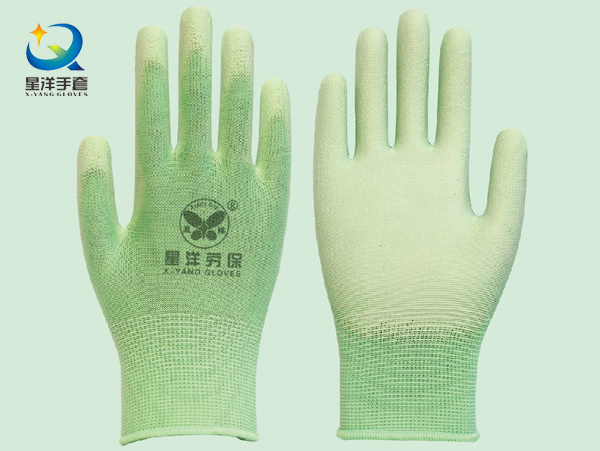 13 Gauge Polyester Liner with PU Coated Safety Gloves (PU004)