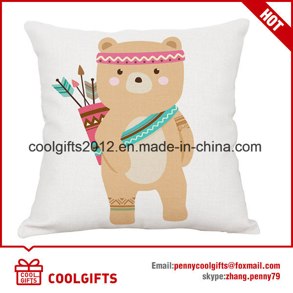 Wholesale Lovely Custom Square Carton Cushion Decorative Cotton Pillow