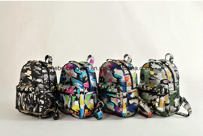 Leisure Fashion Printing-Camouflage Oxford Cloth Women Travel Satchel Briefcase Backpack