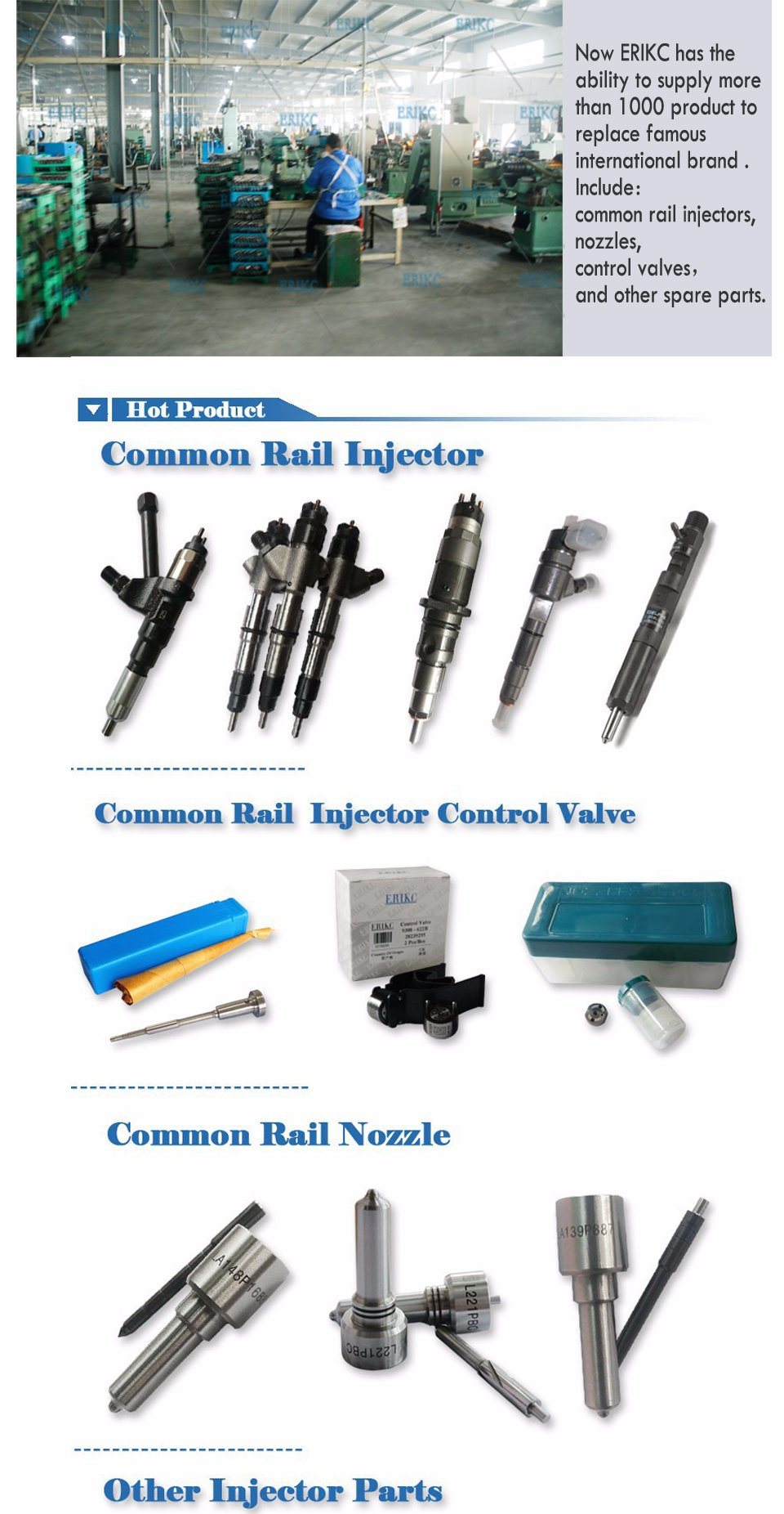 Erikc 7135-651 Delphi Injector Repair Kit 7135 651 (7135651) Valve 9308-621c and Nozzle L121pbd Auto Tool Kit for Ejbr02201z Ejbr01302z Ejbr01601z