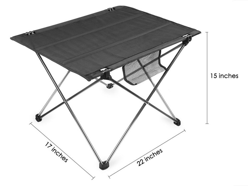 EL Indio Ultralight Portable Folding Table Compact Roll up Tables with Carrying Bag for Outdoor Camping Hiking Picnic