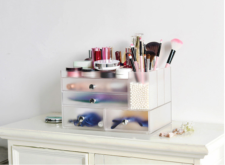 Large Capacity Premium Quality Clear Acrylic Makeup Palette Organizer