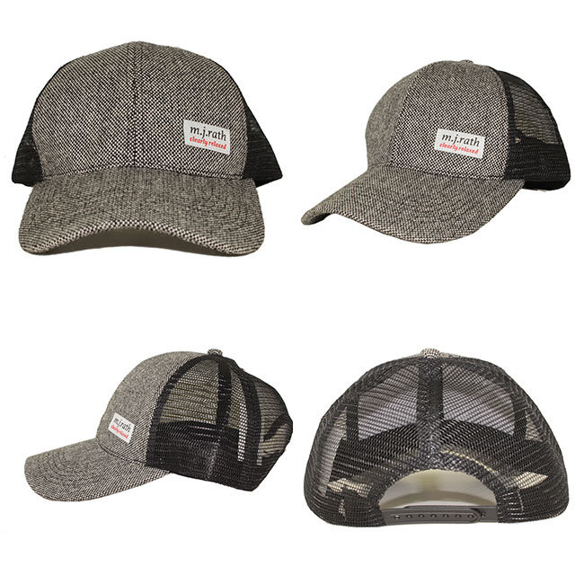 Custom Hemp Mesh Back Trucker Hat with Woven Label