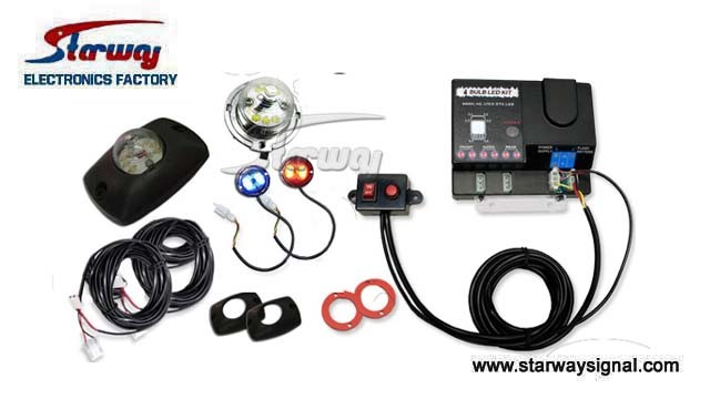 Warning 4 Head LED Hide Away Kits (LED347D)