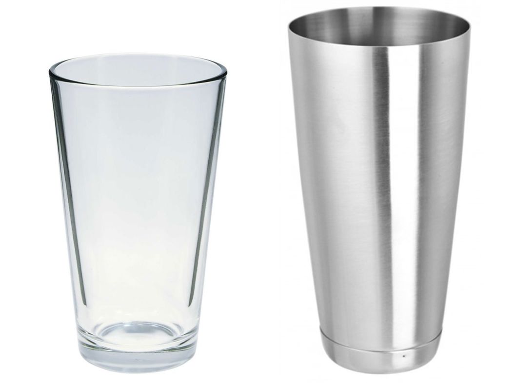 Classic Boston Cocktail Shaker Stainless Steel with Mixing Glass