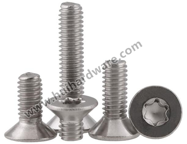 SUS304/SUS316 Countersunk/Csk/Flat Head Torx Machine Screws for Security