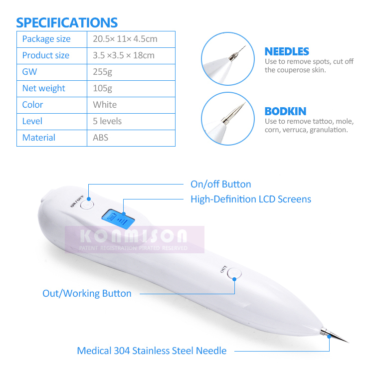 Newest Generation Pen Laser Plasma Spots Removal Pen Removal Scars Beauty Laser Mole Removal Machine