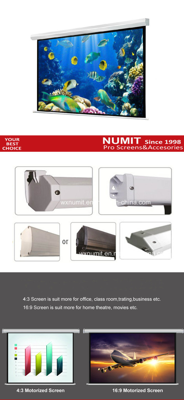 16: 9 Motorized Projector Screen Numit Projection Screen