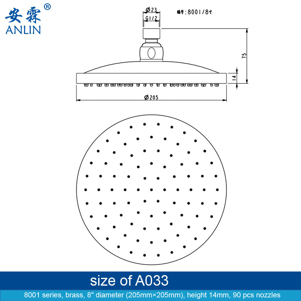 China Factory Wall Mounted Shower Head