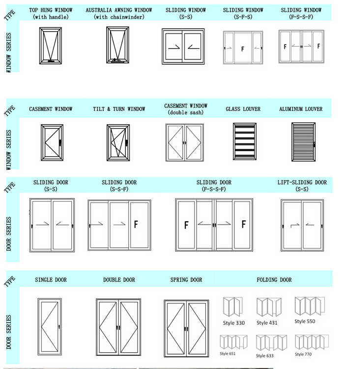 Customized High Quality Sliding Window Aluminum Window and Door