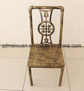 American Country, Wrought Iron Restaurant Hotel Dining Chair, Leisure Conduit Chair Back Fast Eat Chair Hotel Chair (M-X3375)