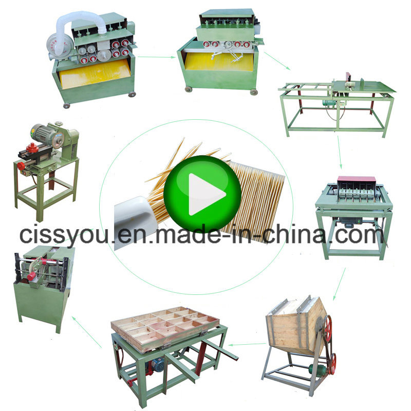 Automatic Bamboo Wood Toothpick Round Stick Chopstick Making Production Machine