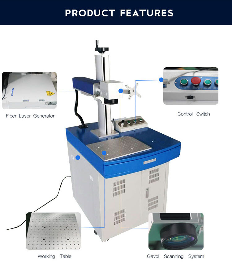 20W/30W CNC Table Fiber Laser Marking Machine/Laser Marker for Metal