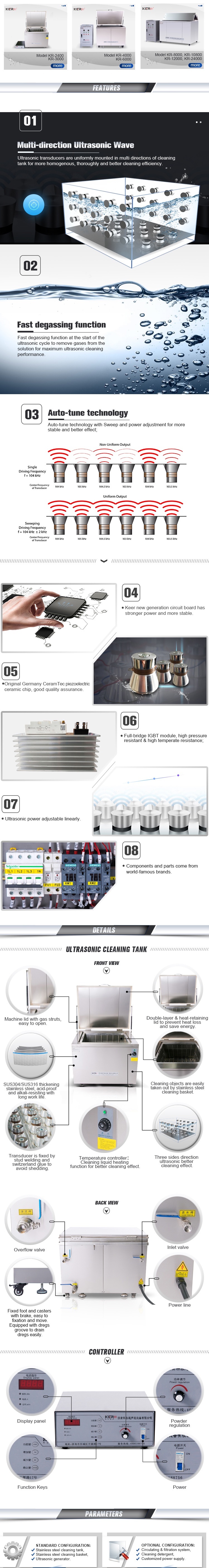 Good Performance Industrial Ultrasonic Degreasing Machine for Parts Cleaning Washing