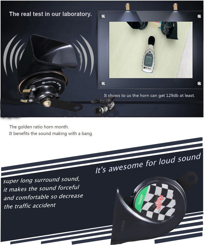 Factory Price Strong Sound Horn Snail Type Universal Car Horn
