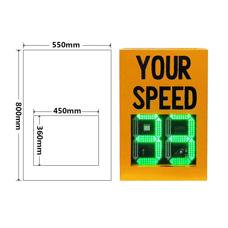 Customized Size High Quality Radar LED Speed Sign Safety Road Signs