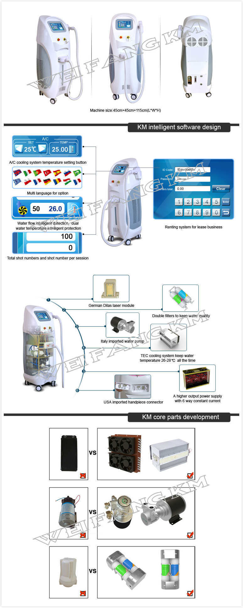 Big Promotion All Skin Types 808 Diode Laser Hair Removal Machine