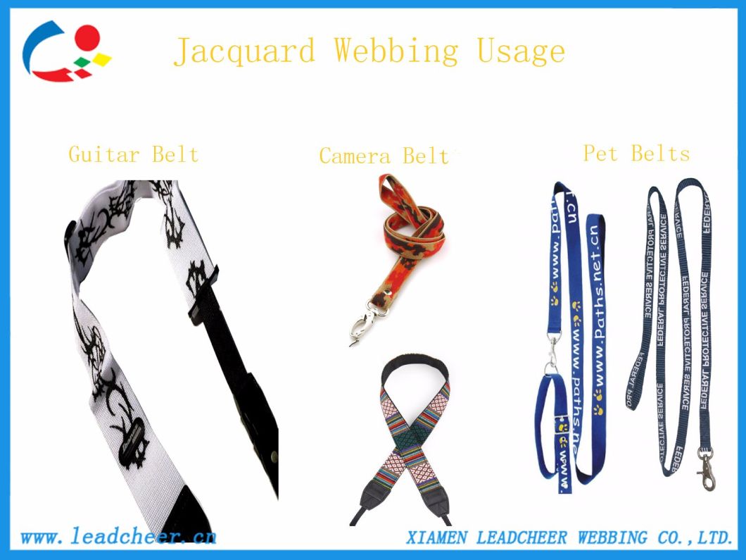 Customized Logo Belt Jacquard Polyester Ribbon For Shoes Handbags Suitcase