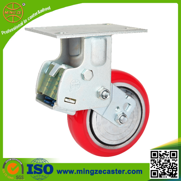 Heavy Duty Polyurethane Cast Iron Shock Absorption Caster Wheel