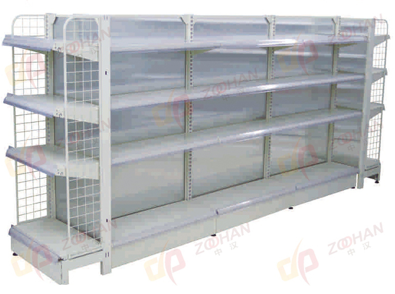 Durable Single Sided Gondola Supermarket Shelving with End Shelf (ZHS29)