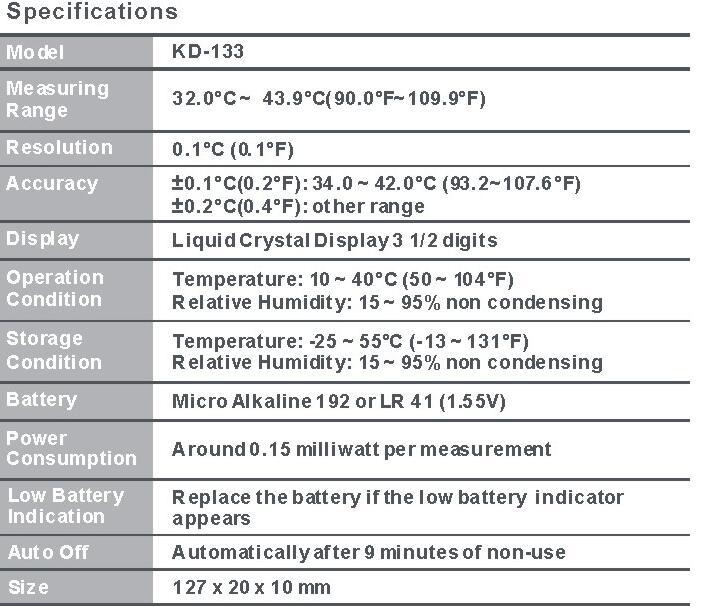 Flexible Tip Digital Thermometer Kd-133 C/F Switchable Fever Alarm