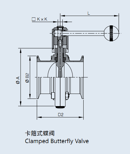 Sanitary Stainless Steel Manual Butterfly Valve