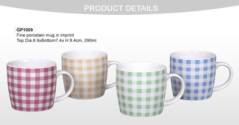 Travel Ceramic Coffee White Ceramic Coffee Mug (GP1009)