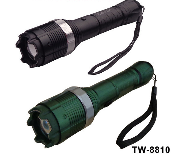 Military Zoomable Aluminum Electric Police Stun Guns with Flashlight