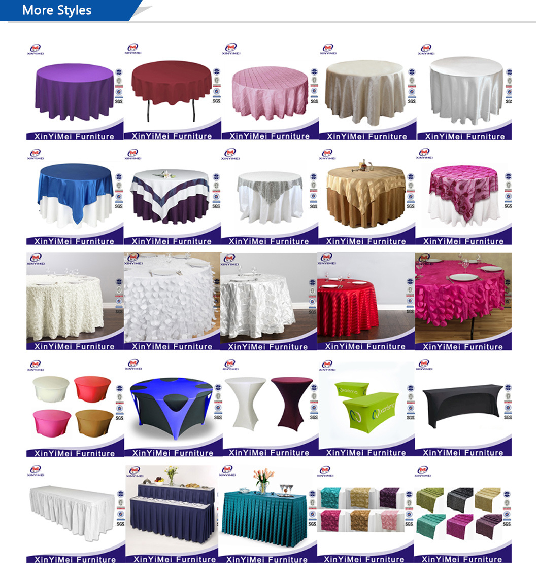 High Quality Fancy Spandex Table Cloth for Hotel Restaurant