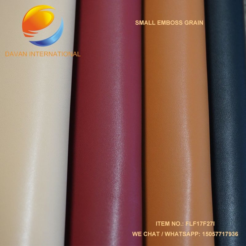 Artificial Leather in Emboss Polish Surface for Shoes Bags Furniture