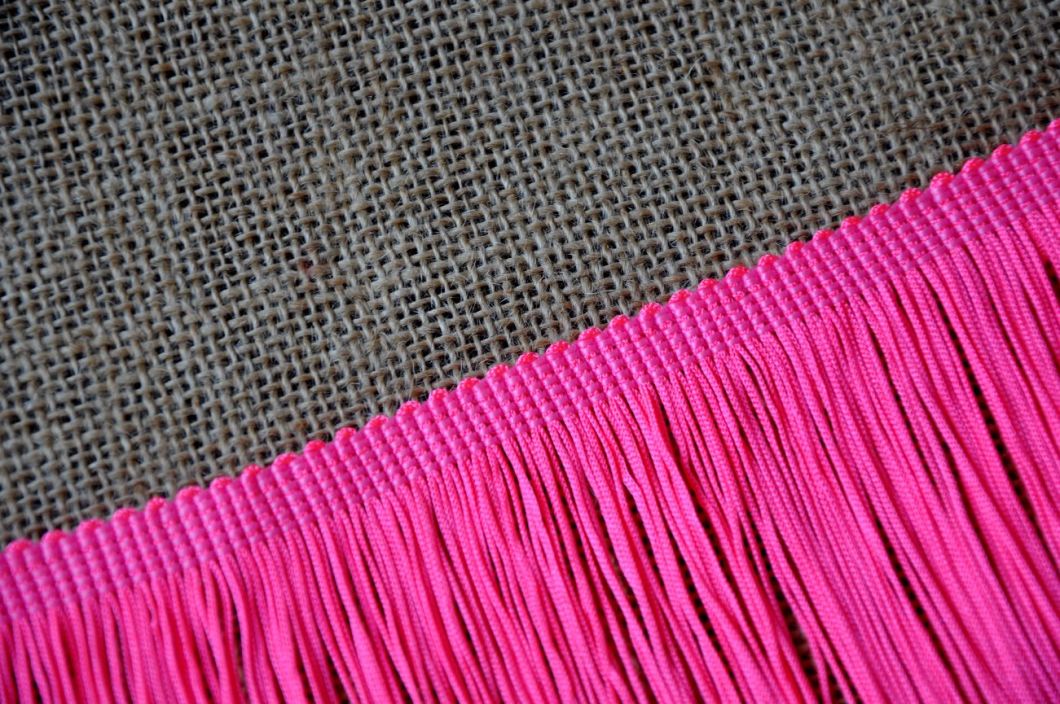 High Quality 15cm Double Thread Fringe Trim for Decoration