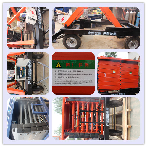 Electric Control Box Portable Scissor Lift for 4 Support Legs