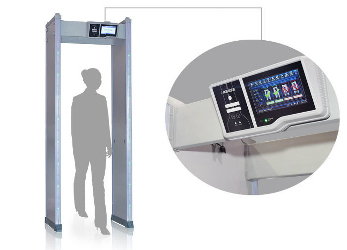 Capacitive Touch Screen Archway Metal Detector with 24 Zones Hospitals Application