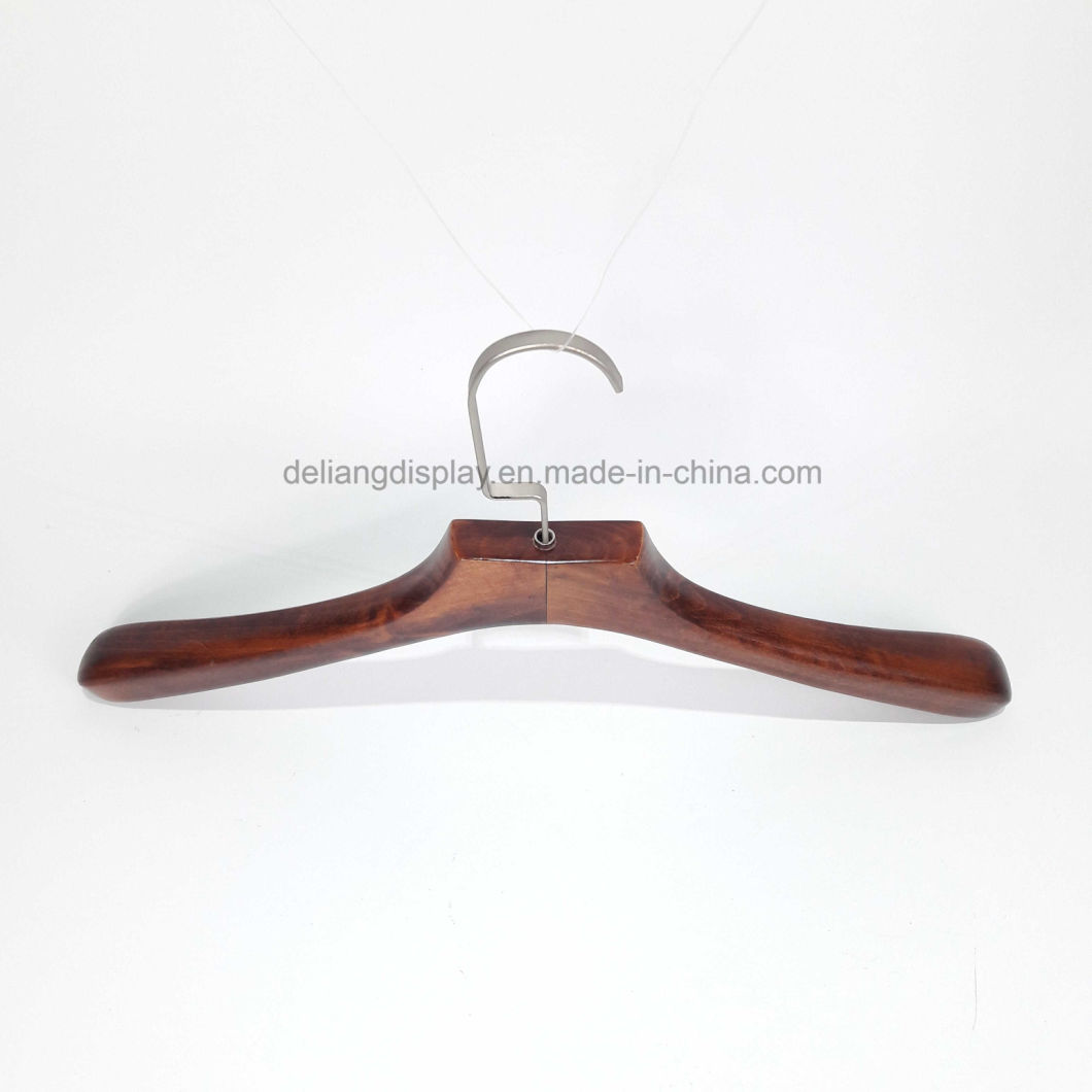 Lotus Wood Coat Hangers in Glossy Red Brown for Male