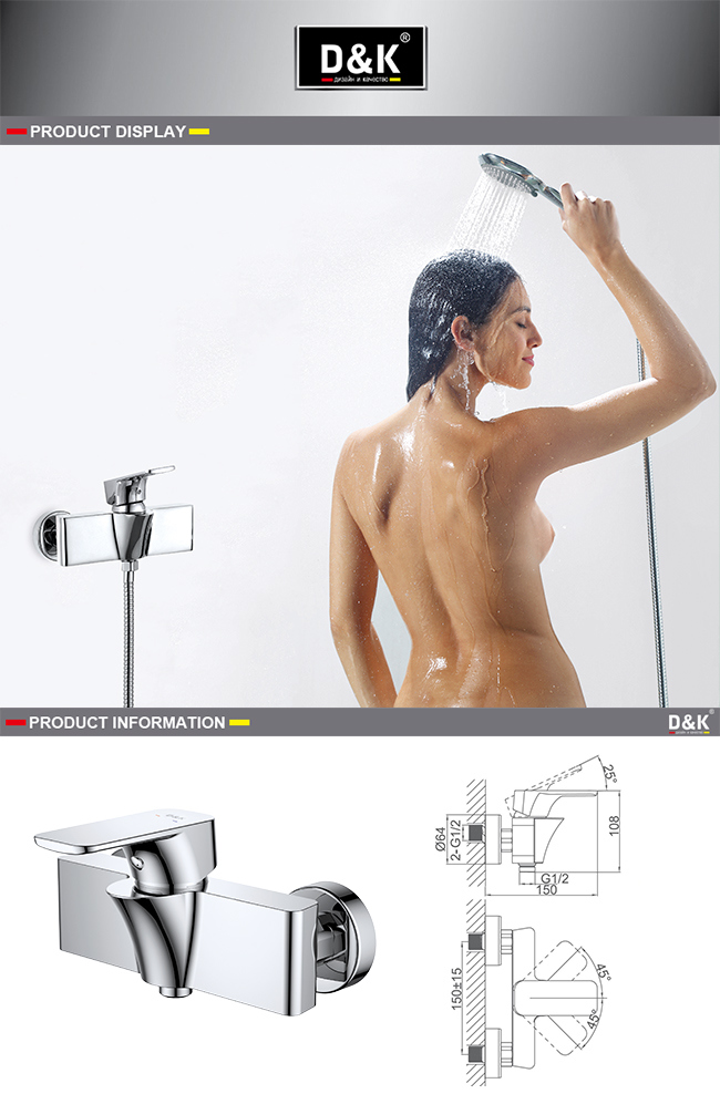 Modern Design High Quality Brass Chrome Plated Shower Faucet with Shower Kit