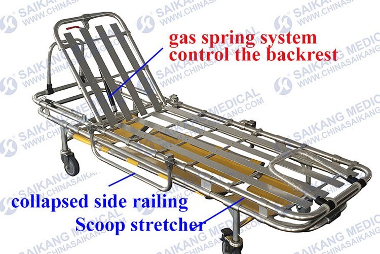 Hospital Hydraulic Emergency Stretcher for Ambulance