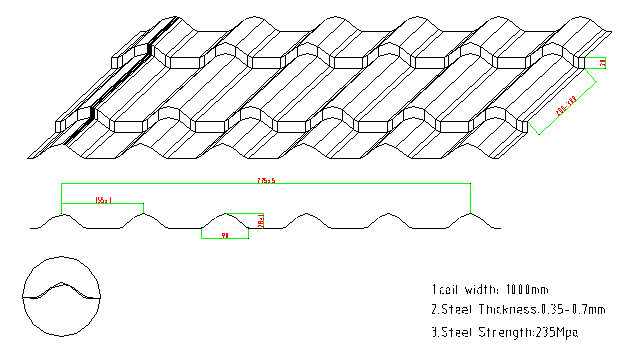 Tile Roof Roll Forming Machine