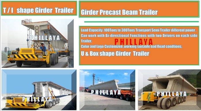 Heavy Duty 200-500tonnage Girder Bridge Transport Vehicle