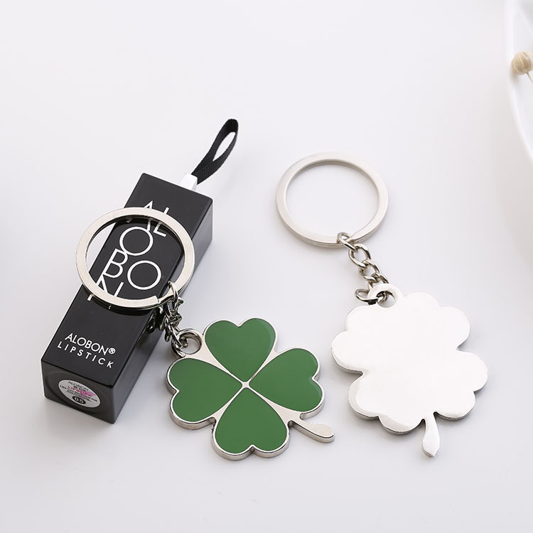 Colorful Personalized Various 4 Leaves Keychain