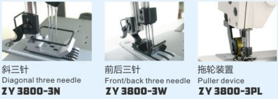 Zoyer Chain Stitch Industrial Sewing Machine with Puller (ZY3800-3PL)
