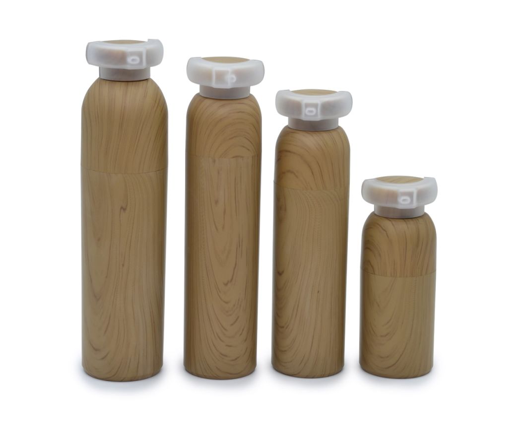 Wood Pattern Cosmetic Empty Plastic Lotion Bottles