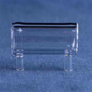 Customize Double-Deck Flow Quartz Cell Cuvette with Short Tube