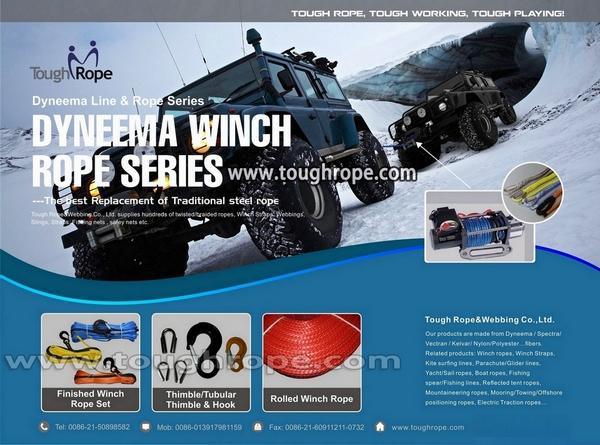 Winch Dyneema Winch Rope (ATV and SUV Trunk Winch) 4.5mm-20mm with Softy Eyelet G80 Hook, Mounting Lug, Lug, Thimble