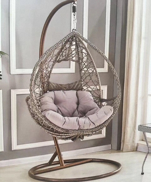 Patio Rattan Hanging Chair Furniture Leisure Patio Single Seat Swing Chair