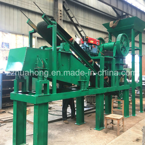 Wheeled Jaw Crusher with Vibrating Screen, Gold Ore Process Machine