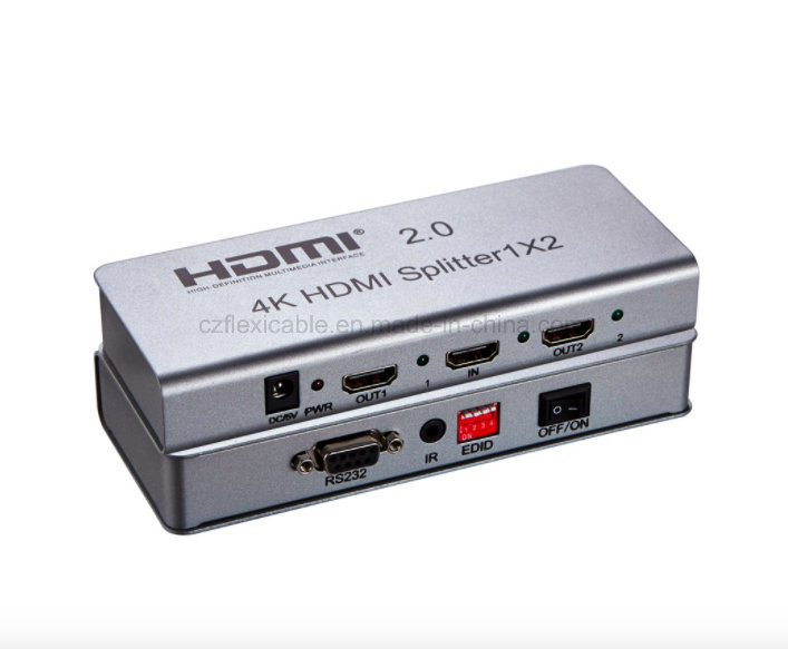 2 Output HDMI 2.0 Splitter Supports Resolutions up to Ultra HD 4k