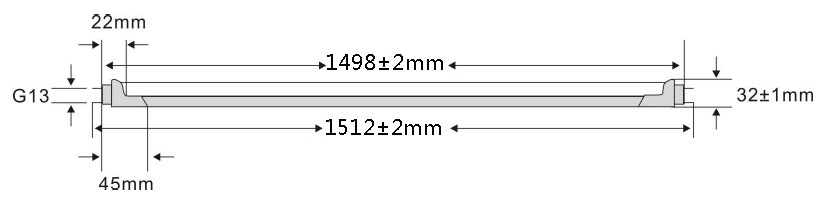 DC12V Low Voltage LED Linear T8 LED Batten Tube Light