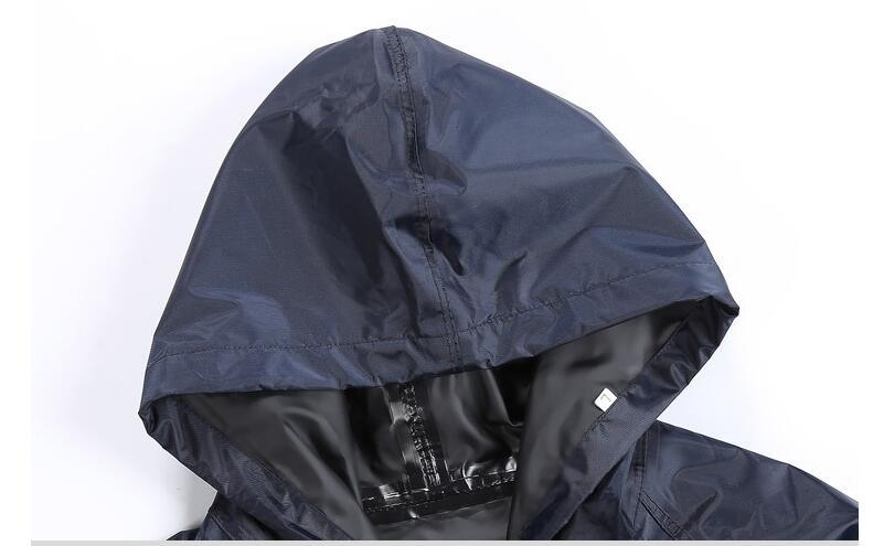 Fashion Polyester Reflective One-Piece Raincoat / Ladies Adult Waterproof Raincoat Suit
