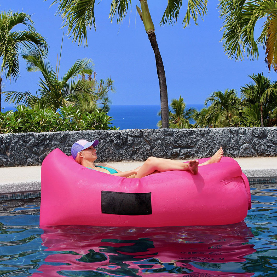 Inflatable Outdoor Lounger, Comfortable, Portable Air Filled Sofa, Mattress, Couch